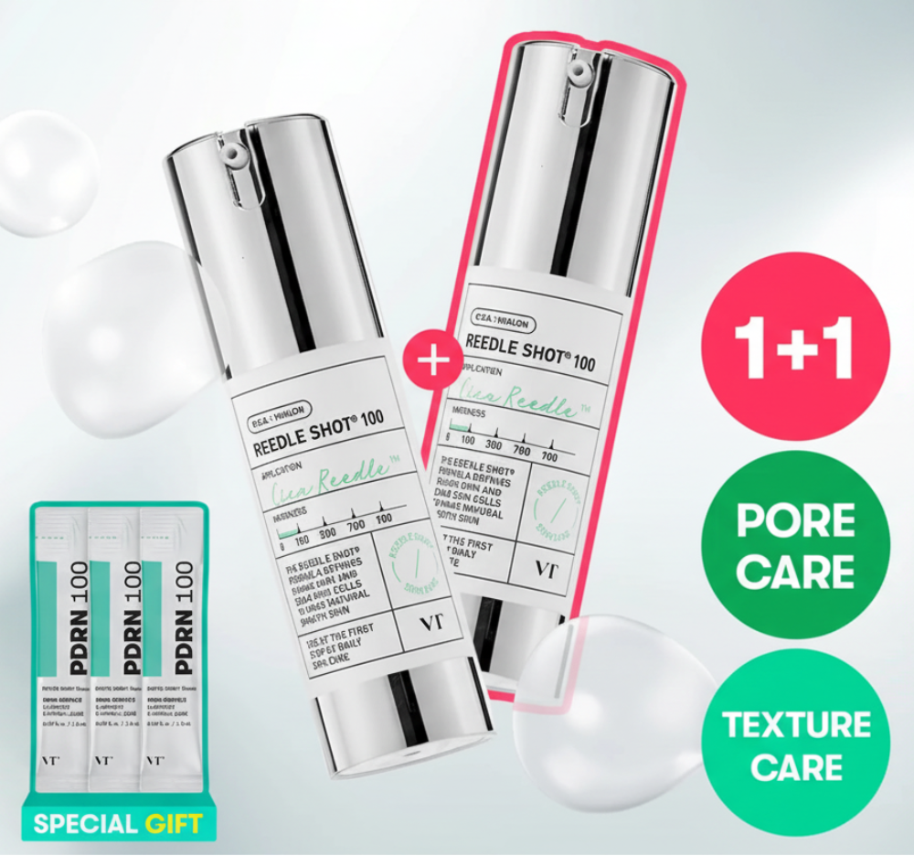 VT Reedle Shot 100 Essence 30ml Double Pack (+PDRN Essence 100 1.5ml*3ea)