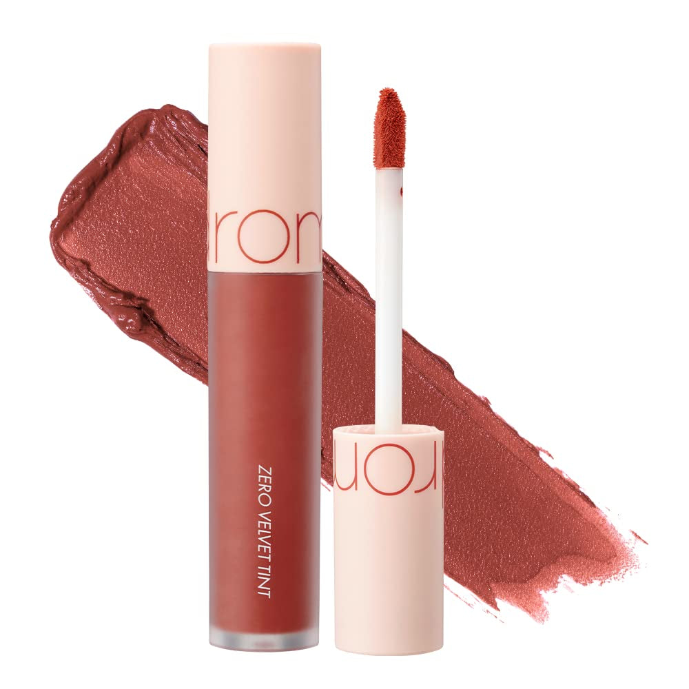 Rom&Nd Zero Velvet Tint 22 GRAIN NUDE, Velvety Matte Finish, Liquid Lip Tint, Long Lasting, Creamy, Non-Drying, Smudge-Proof, Richly Pigmented, Smooth Texture