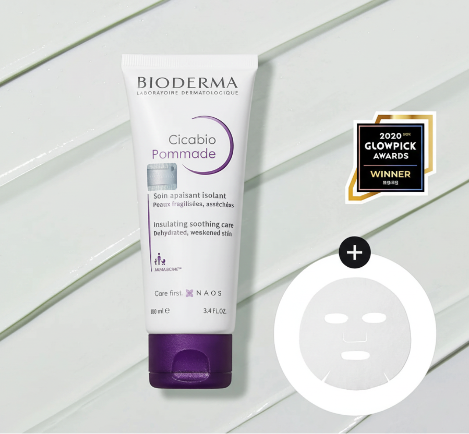 Bioderma Cicabio Pommade 100ml Set (+ Gauze Sheet Mask 10ea)