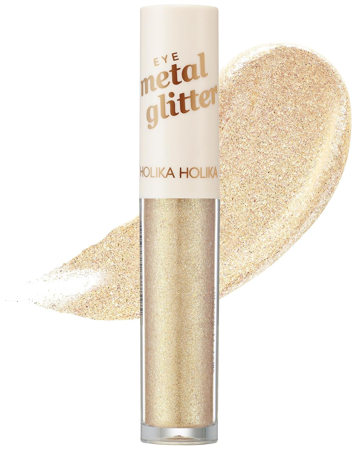 Eye Metal Glitter Eyeshadow - Liquid, Quick-Drying, Long Lasting, No Smudge or Flake - Shimmering & Luminous Eye Shadow - Ideal for Glamorous Eye Makeup Looks (01 STELLA DUST)