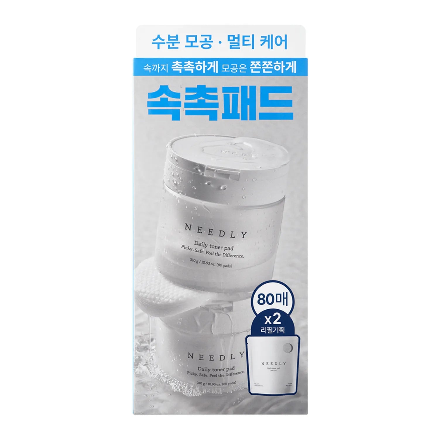 NEEDLY Daily Toner Pad 80 Sheets Set (+80 Sheets Refill)